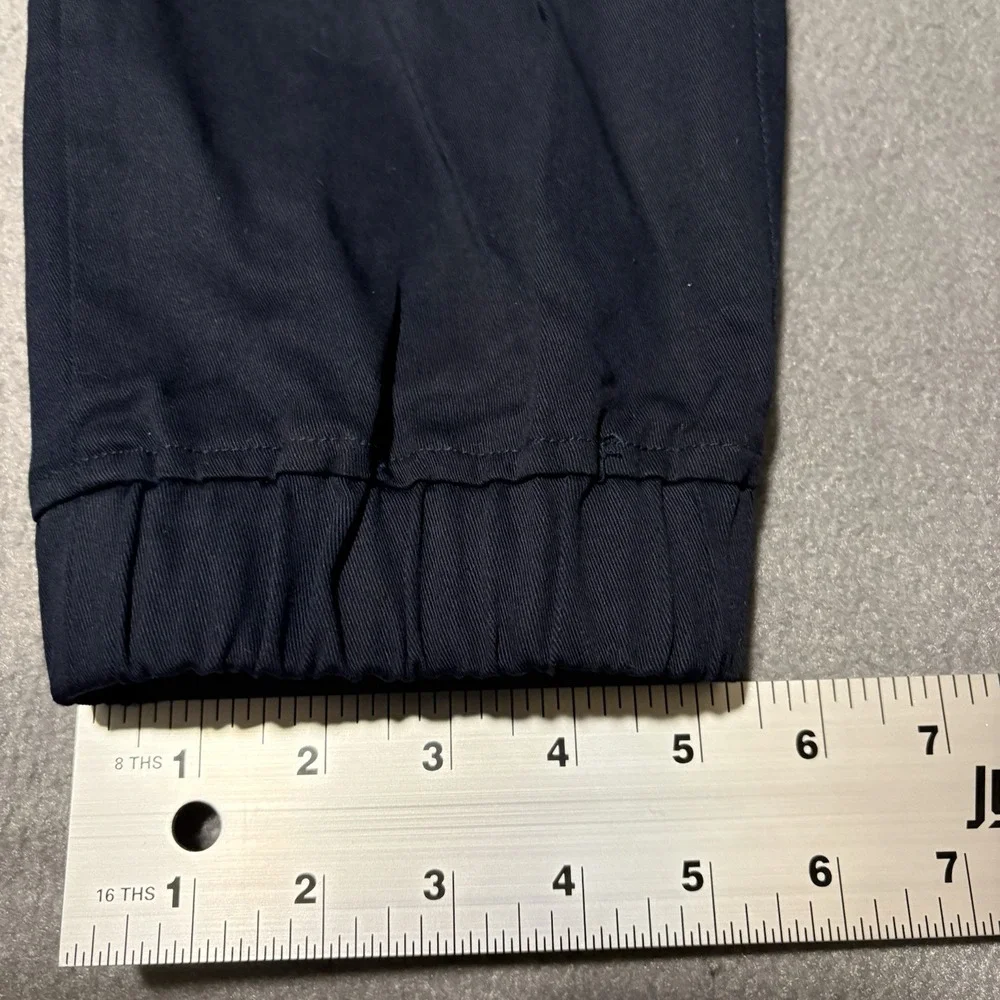 Mens Cargo Joggers 32x32 Navy Blue 4-Way Stretch Flex Comfort Drawstring NEW
